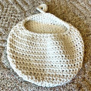 NEW White Crochet Hanging Basket - NEW